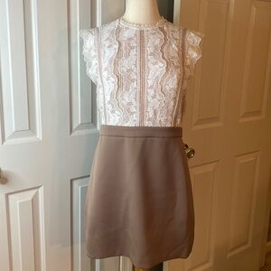 NWT Reiss Sally Lace Mix Media Dress Size 10- Beautiful!
